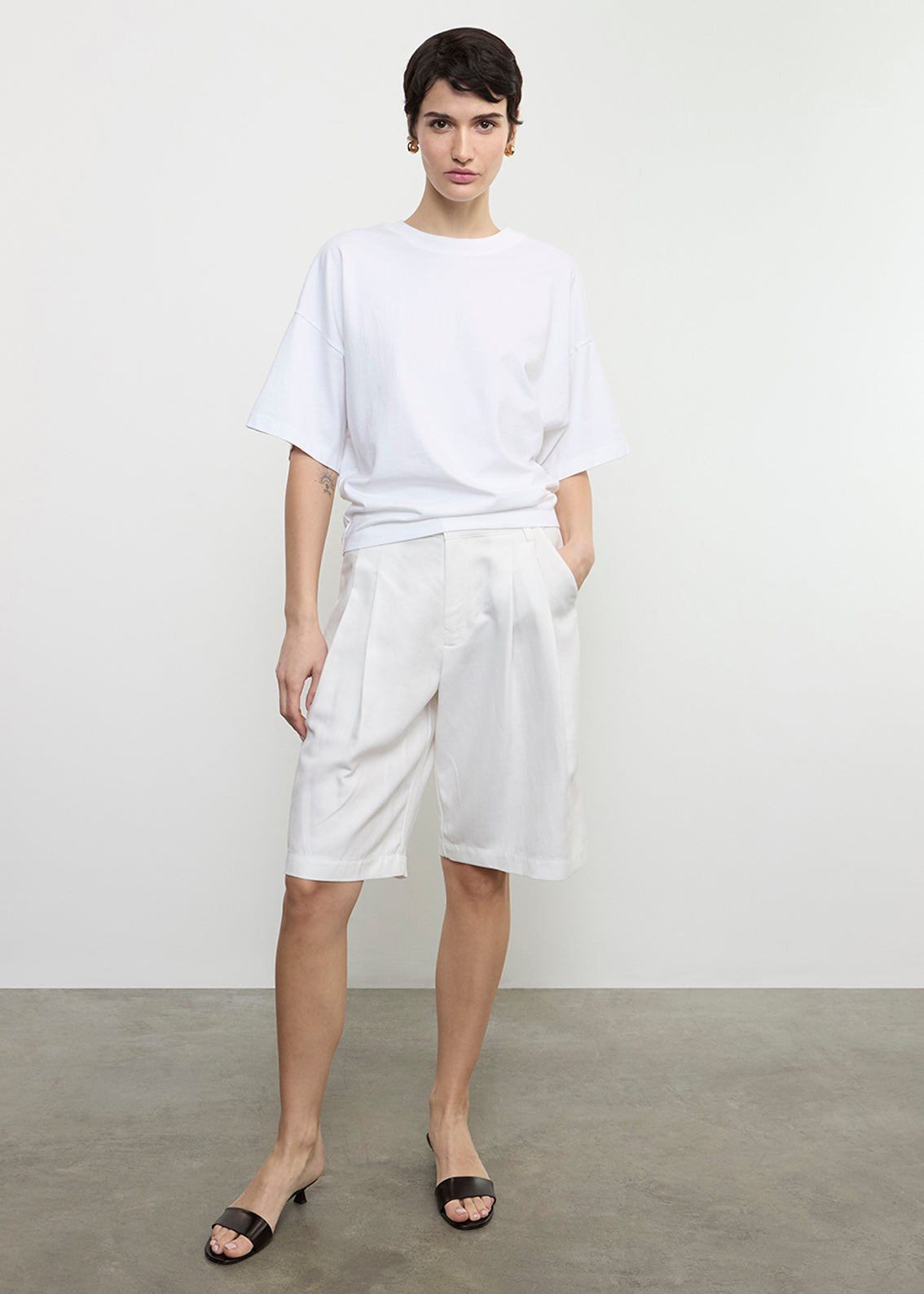 S/S Supima Curve Tee | White