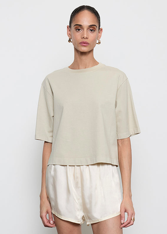 S/S Supima Boxy Tee | Beach Glass