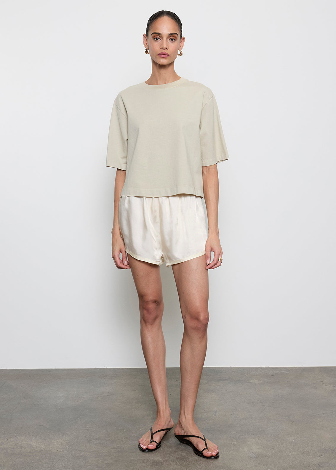 S/S Supima Boxy Tee | Beach Glass