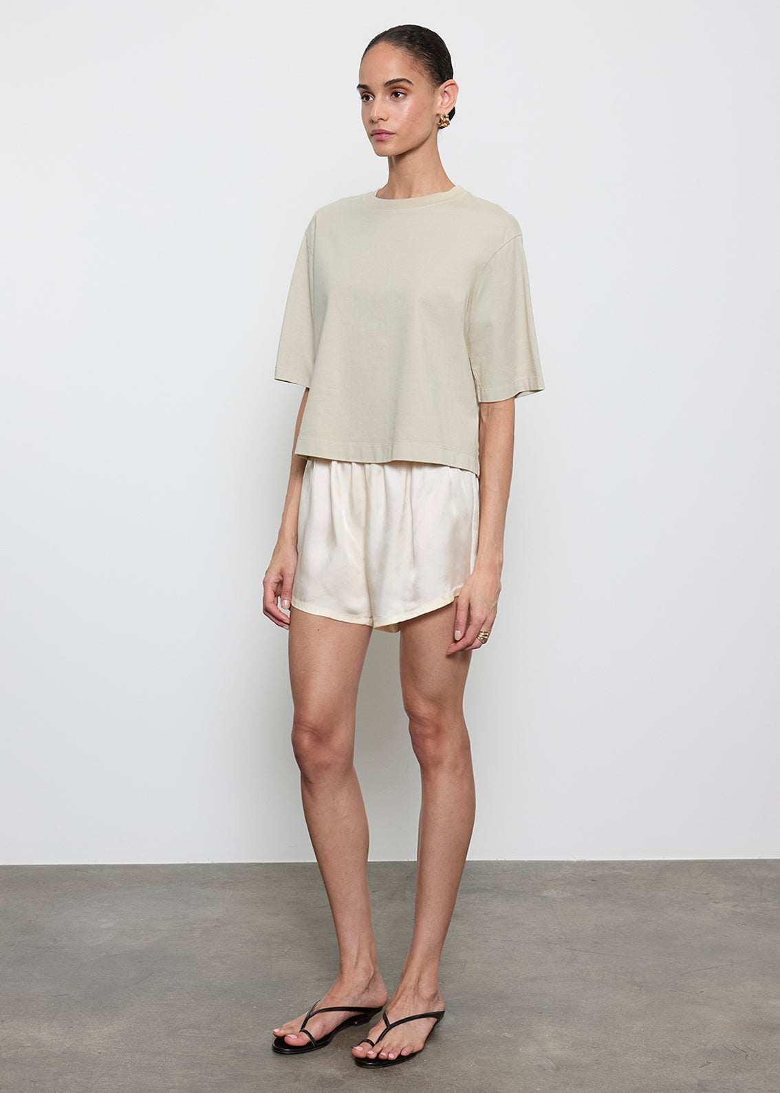 S/S Supima Boxy Tee | Beach Glass