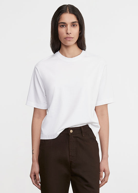S/S Supima Boxy Tee | White