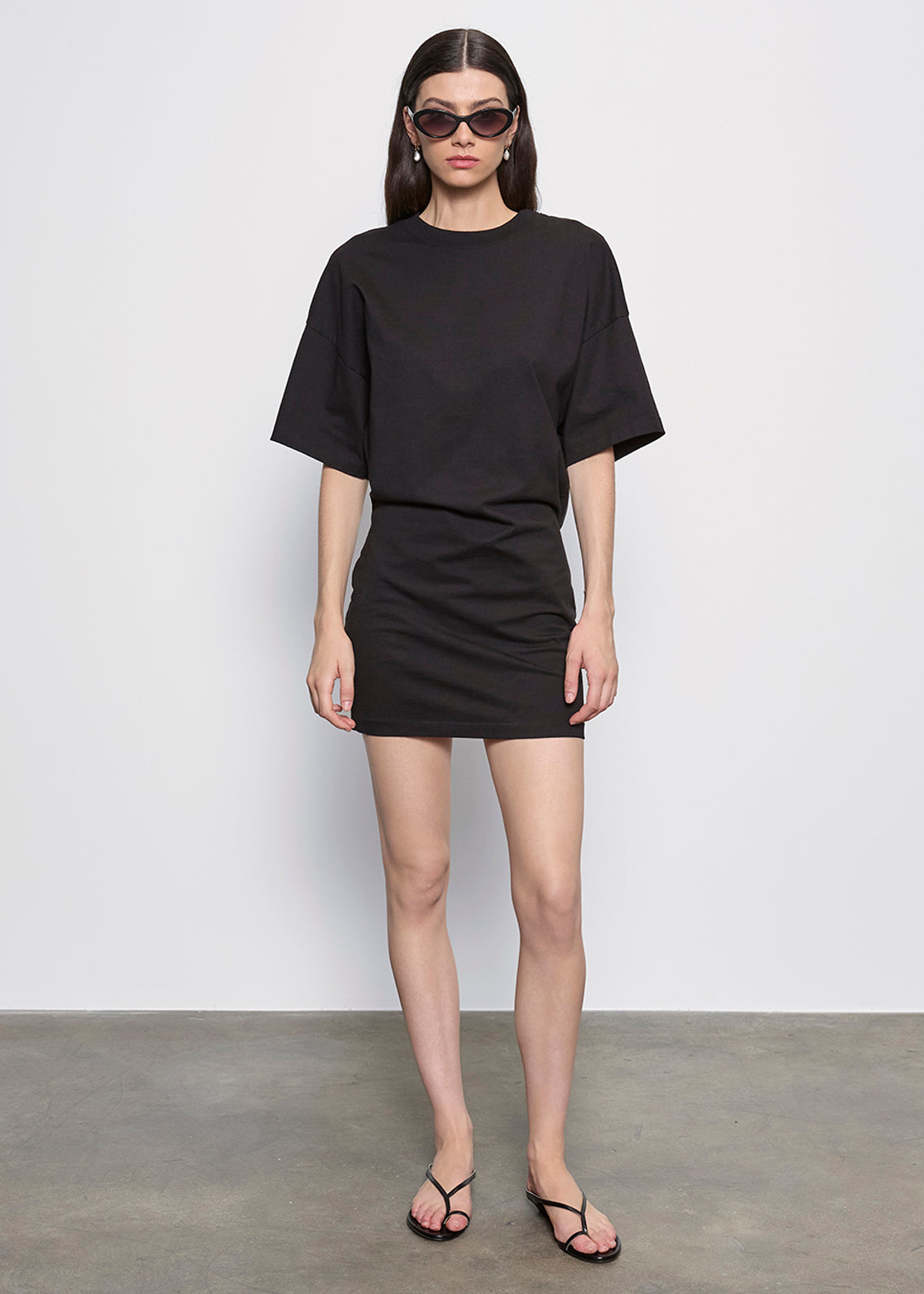 S/S Supima Curve Mini Dress | Black