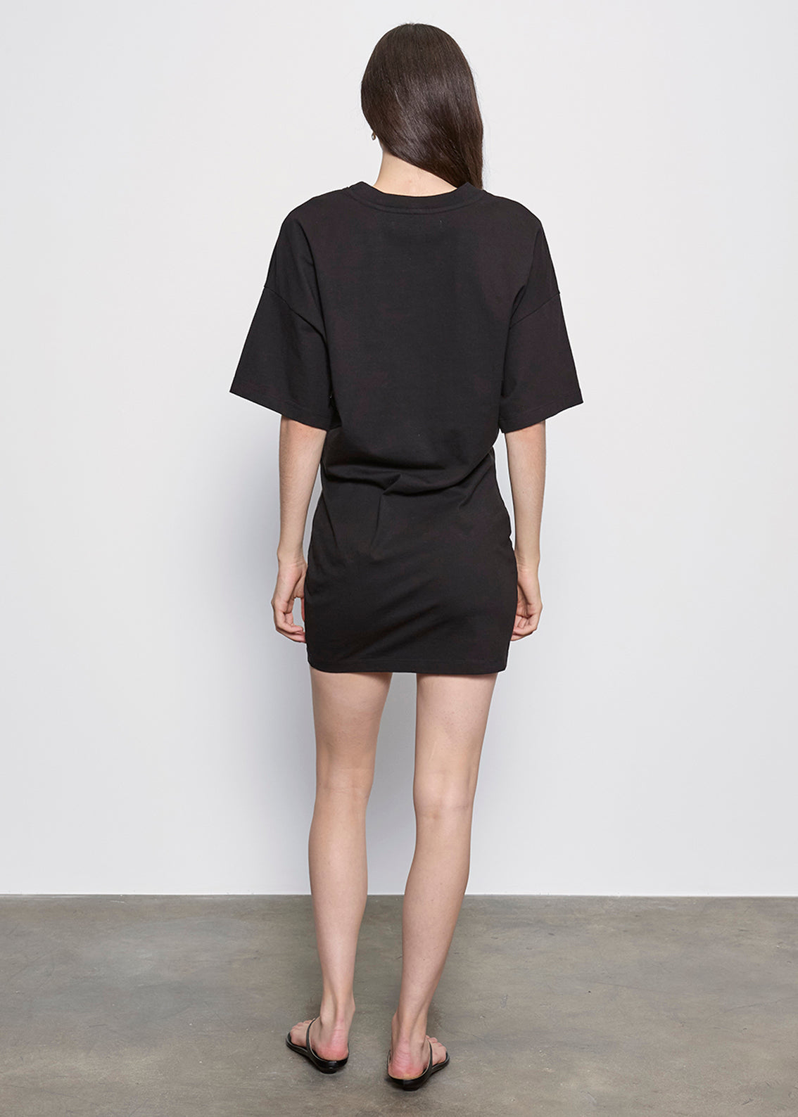 S/S Supima Curve Mini Dress | Black Enza Costa S/S Supima Curve Mini Dress | Black Enza Costa