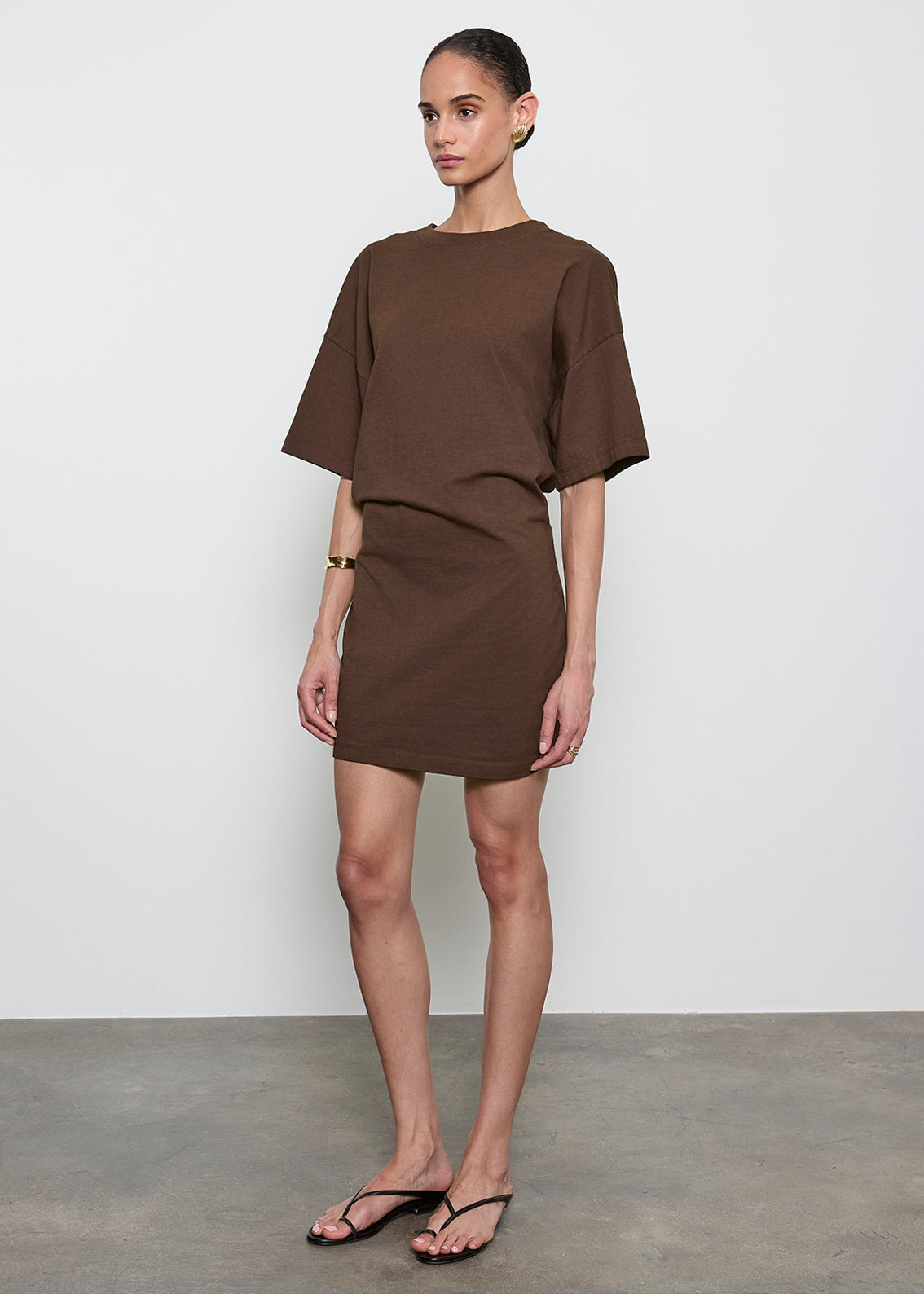 S/S Supima Curve Mini Dress | Chocolate
