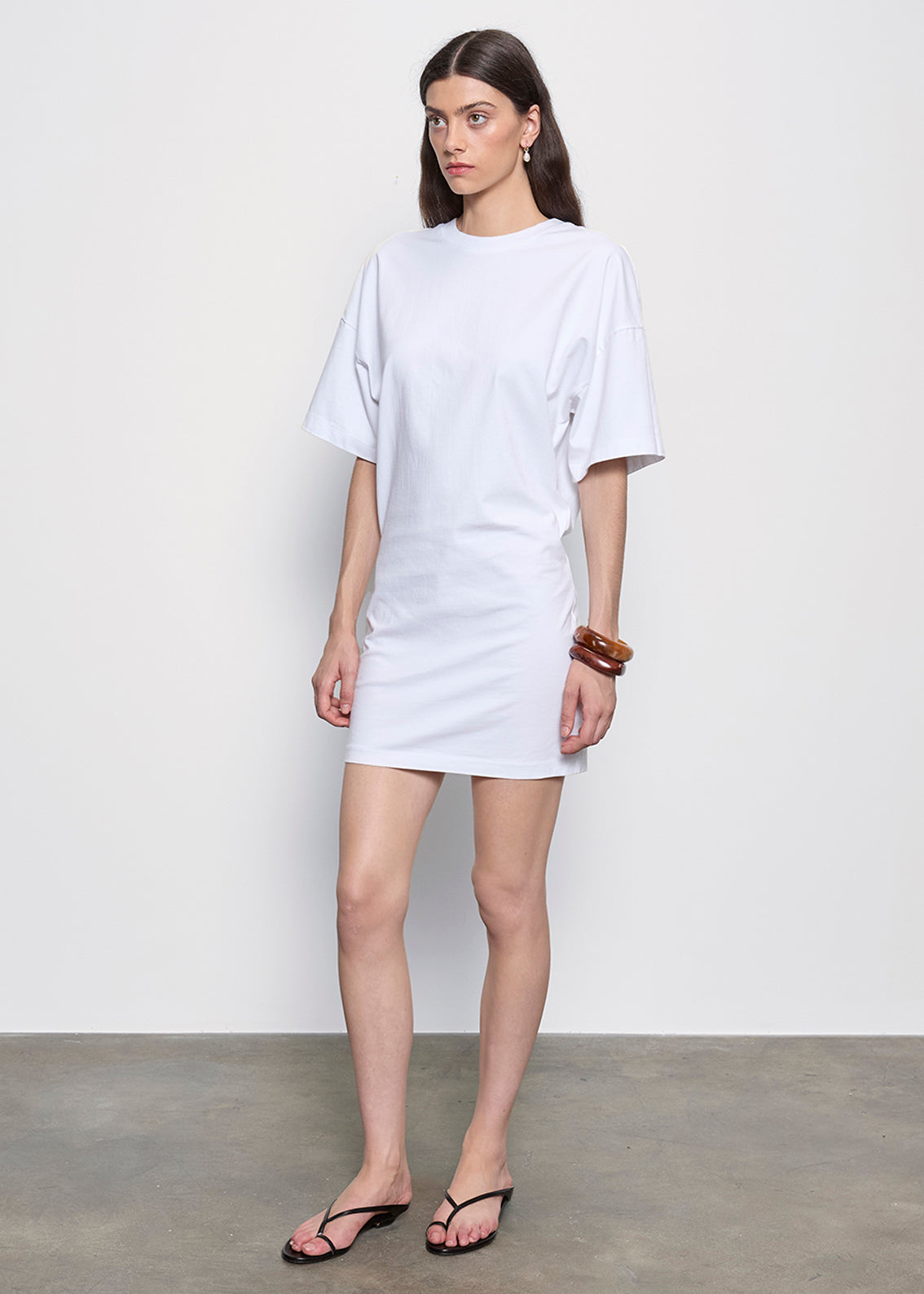S/S Supima Curve Mini Dress | White