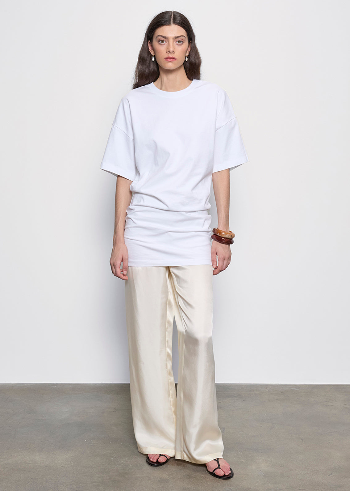 S/S Supima Curve Mini Dress | White