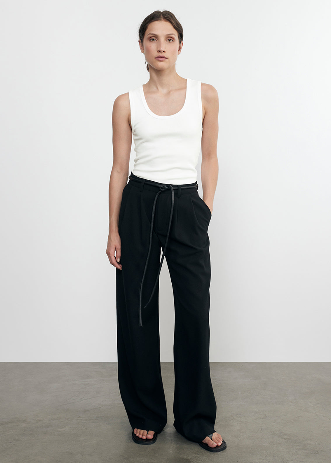 Supima Knit U Tank | Vanilla