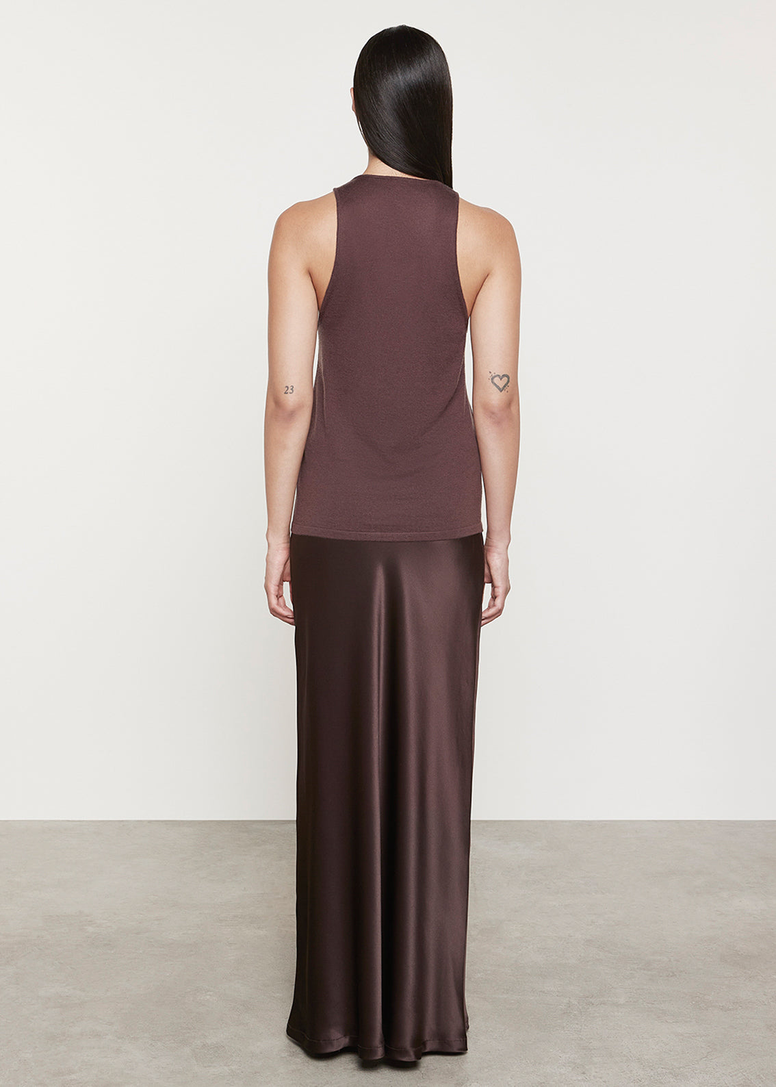 Tissue Cashmere Tank | Brown