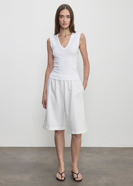 Twill Bermuda Short | Off White – Enza Costa