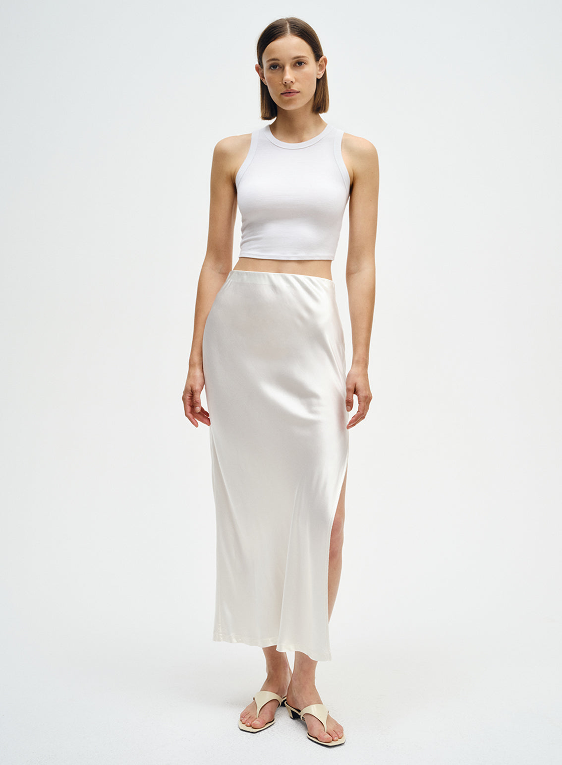 Bias Maxi Skirt | Cloud – Enza Costa