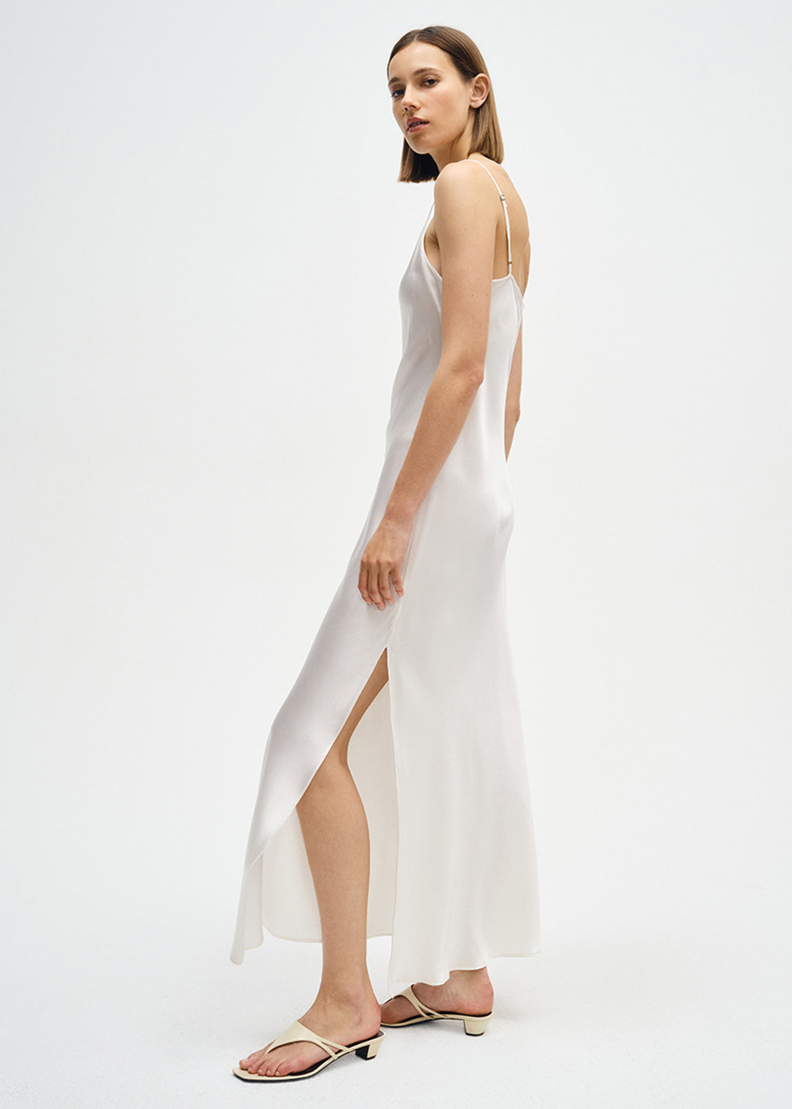 Bias Cut Slip Dress | Cloud